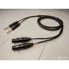 100-MGY-2P 2 Jack 6,3 stereo <=> 2 XLR 3pin гнездо  Gabreal AM AWG24 UF 2p PVC